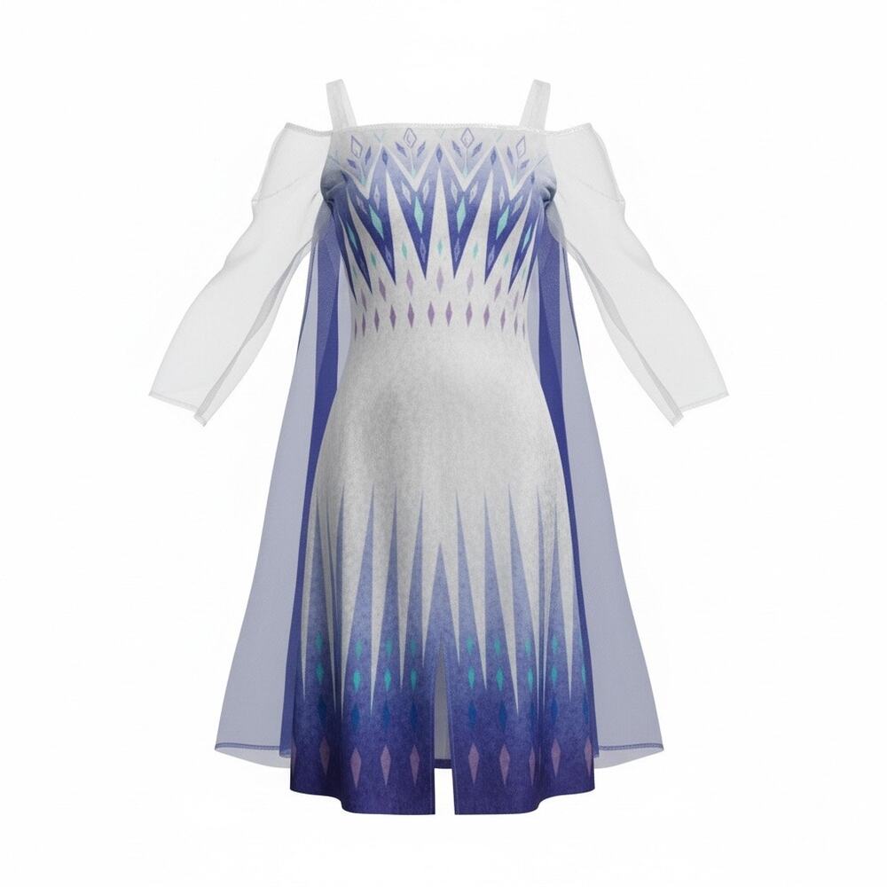 Disney Parks Frozen 2 Elsa Snow Queen costume dress w pants for children XS 4-6